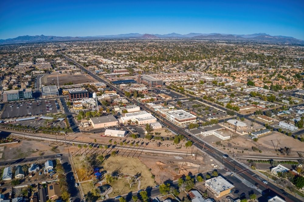 Aerial,View,Of,The,Phoenix,Suburb,Of,Gilbert,,Arizona