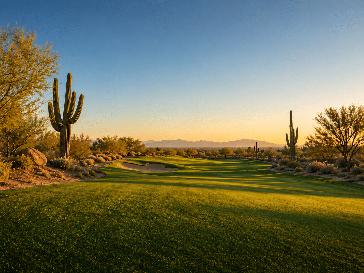 championship golf fairway at a West Valley Arizona active adult community
