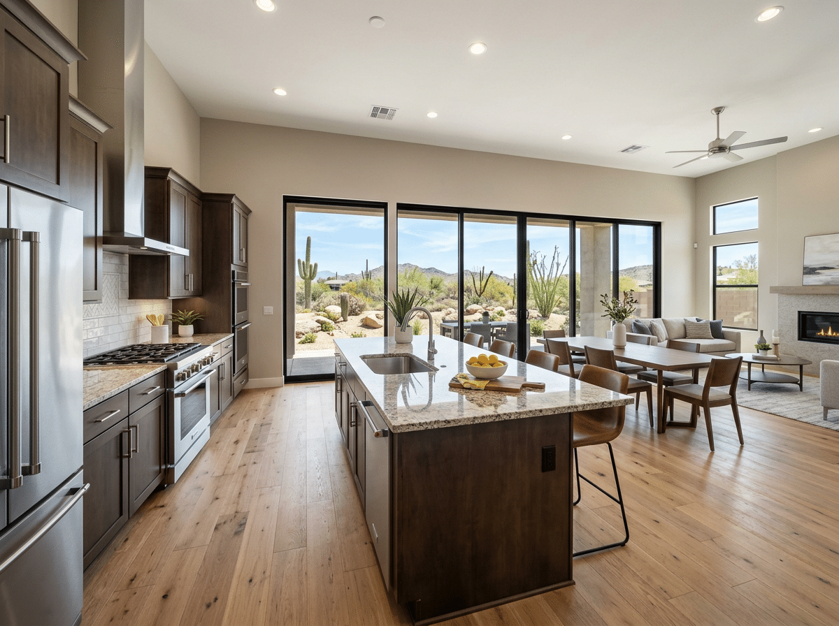 Side-by-side kitchen comparison base vs functional upgrades