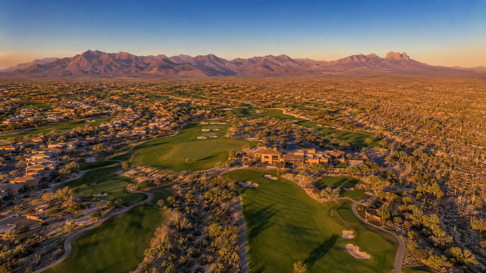 view across Tonto Verde showing the two championship courses