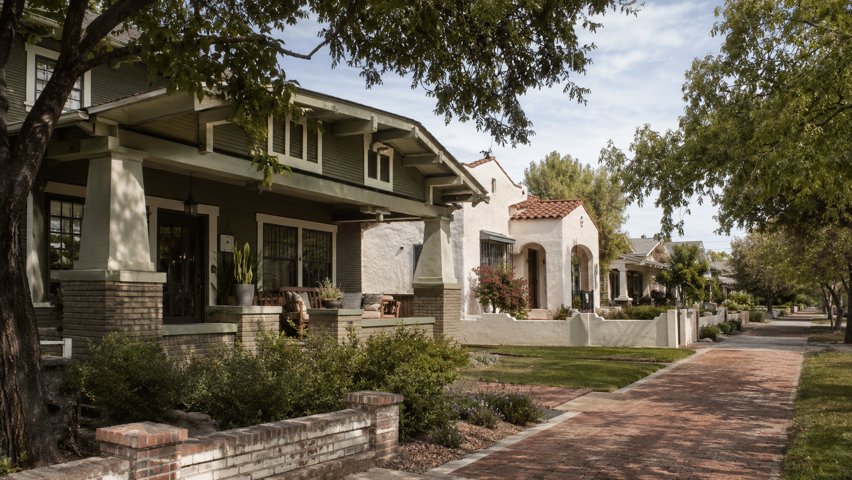 Phoenix Real Estate in Central City Village historic districts with restored bungalows, Spanish Colonial homes, and tree-lined streets