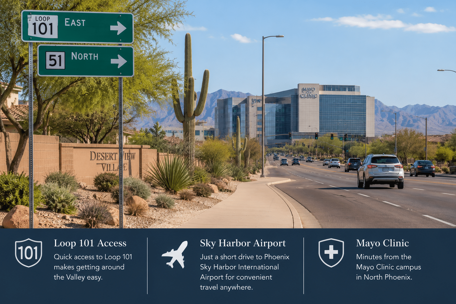 Phoenix Real Estate in Desert View with Loop 101 access and convenient proximity to the Mayo Clinic area - West Usa Realty