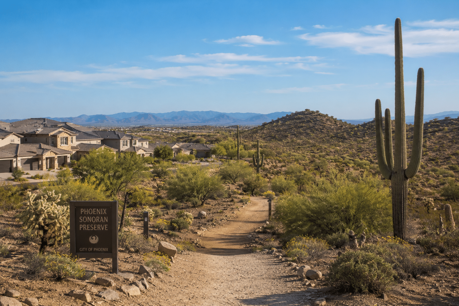Phoenix Real Estate in Desert View near the Phoenix Sonoran Preserve with desert trails and open-space access - West Usa Realty