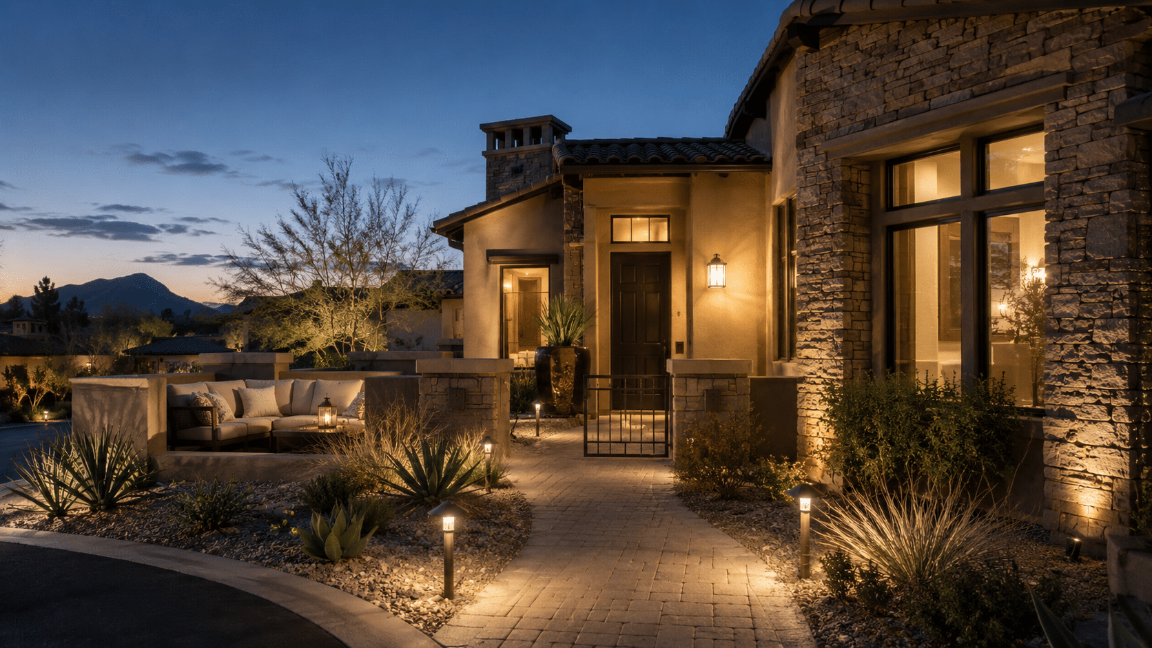 Ancala Scottsdale homes for sale aerial view with Pinnacle Peak in background