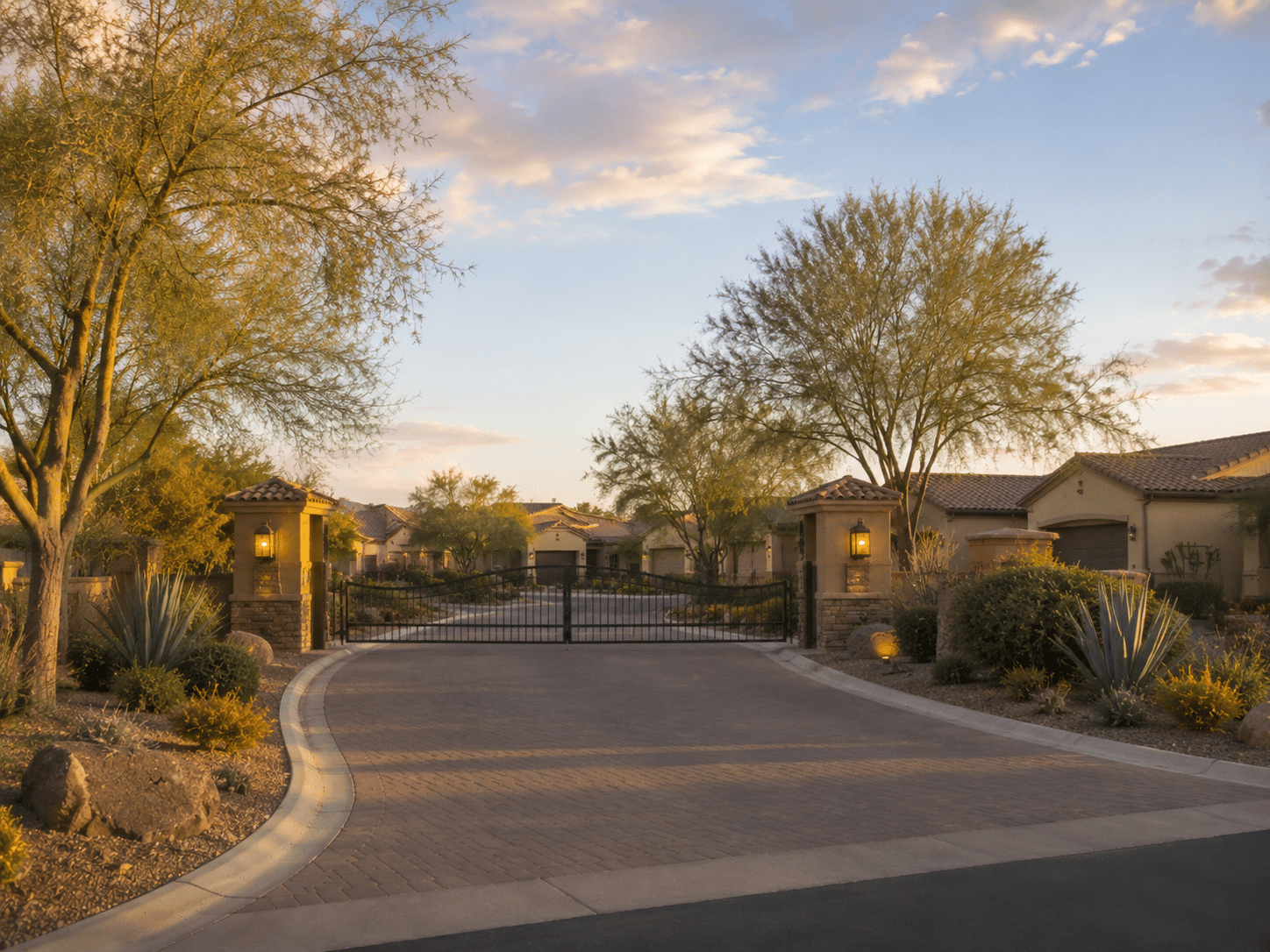 Tatum Ranch Estates gated neighborhood desert landscape