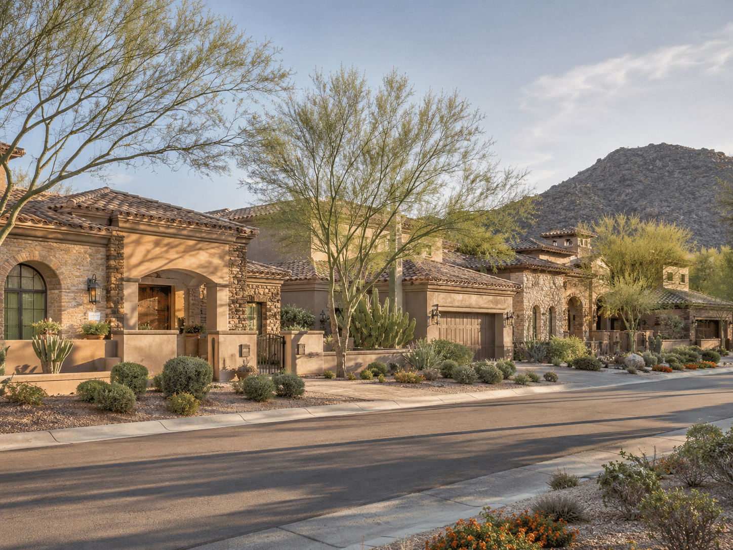 Windgate Ranch Toll Brothers hacienda-style home exterior with courtyard