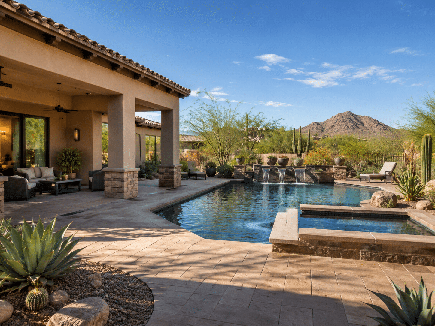 Windgate Ranch Scottsdale semi-custom luxury home mountain view lot