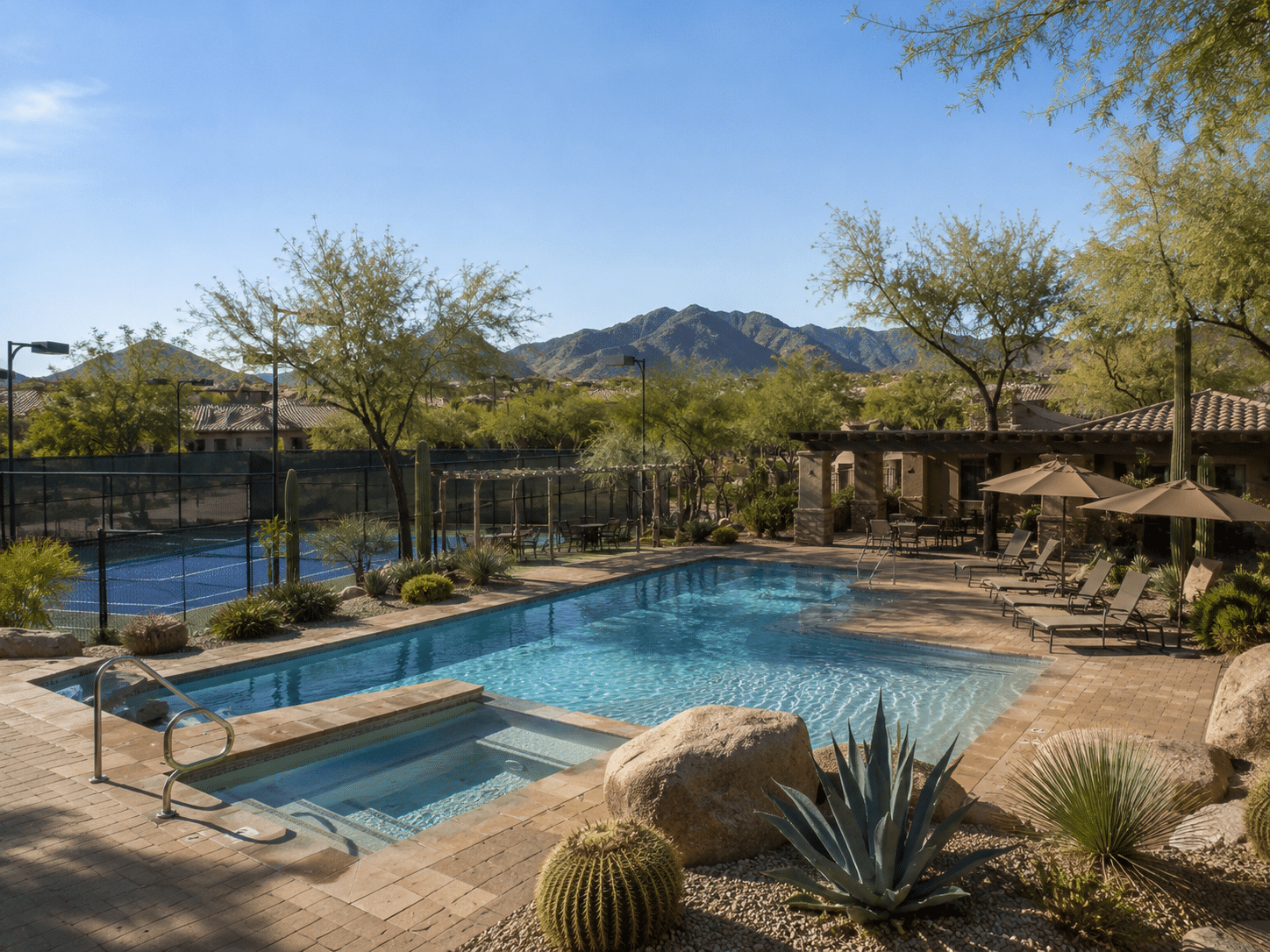 Sweetwater Ranch community pool and spa amenities North Scottsdale