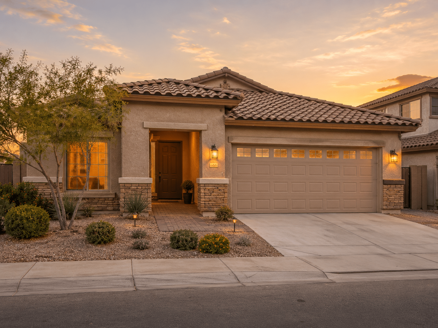 Trailside Point homes for sale in Phoenix Arizona LGI Homes neighborhood street view