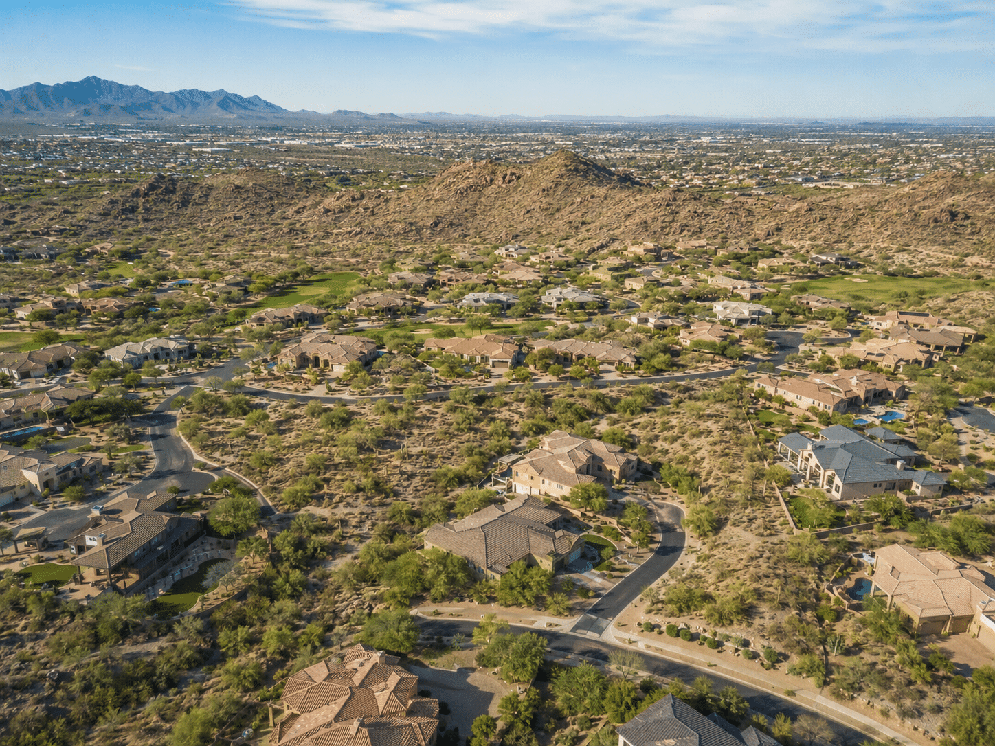 master-planned community aerial view North Phoenix