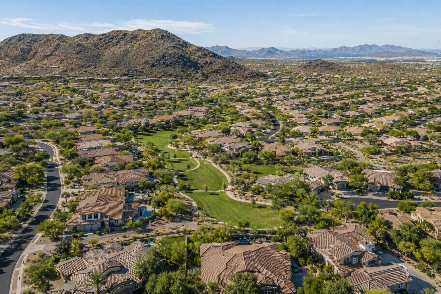Stetson Valley master-planned community aerial view Phoenix AZ