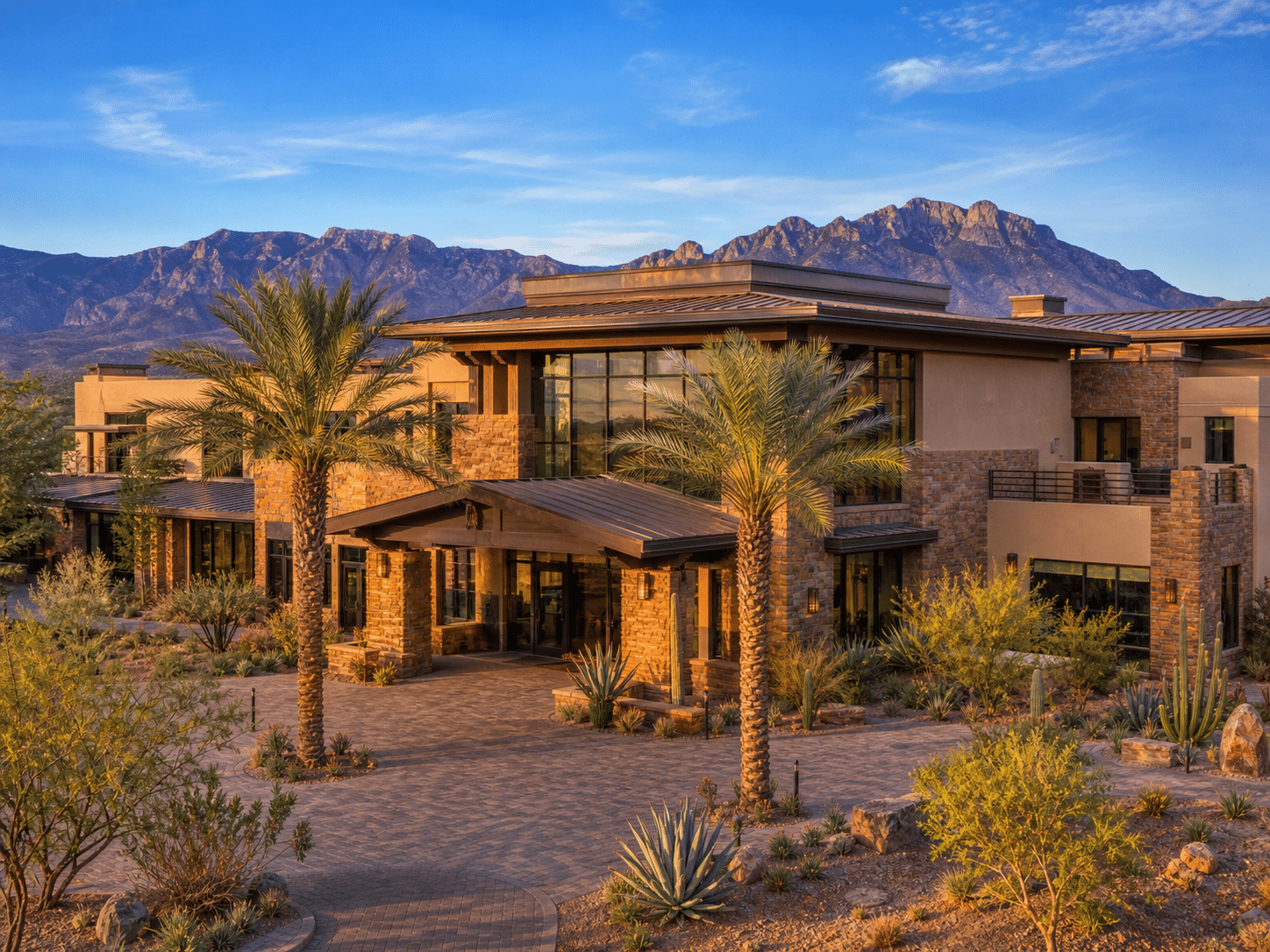 48,000-square-foot resort-style community wellness clubhouse at a 55-plus master-planned community in the Sonoran Desert of central Pinal County