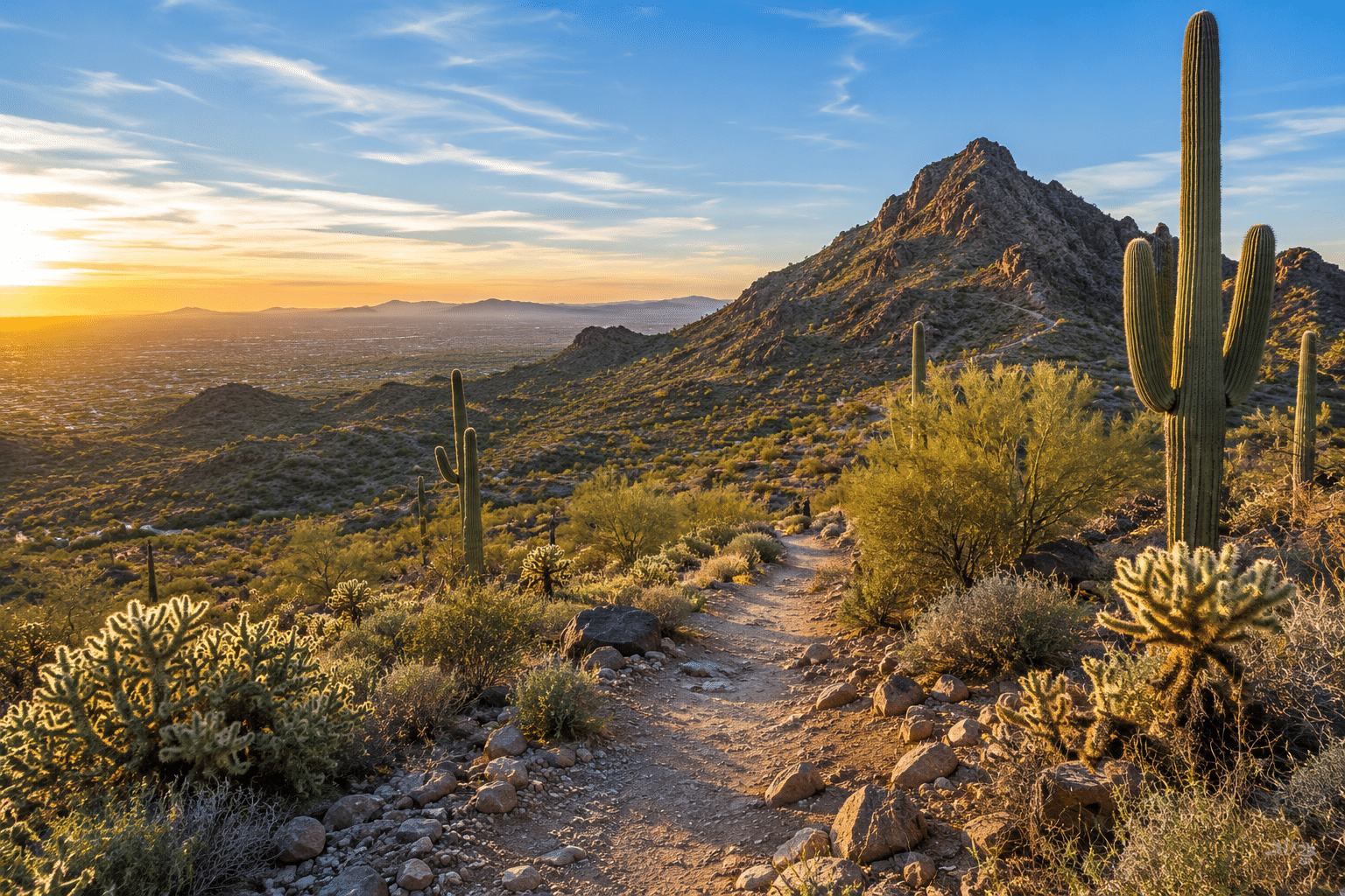 San Tan Mountain Regional Park Goldmine Trail hiking Gilbert AZ