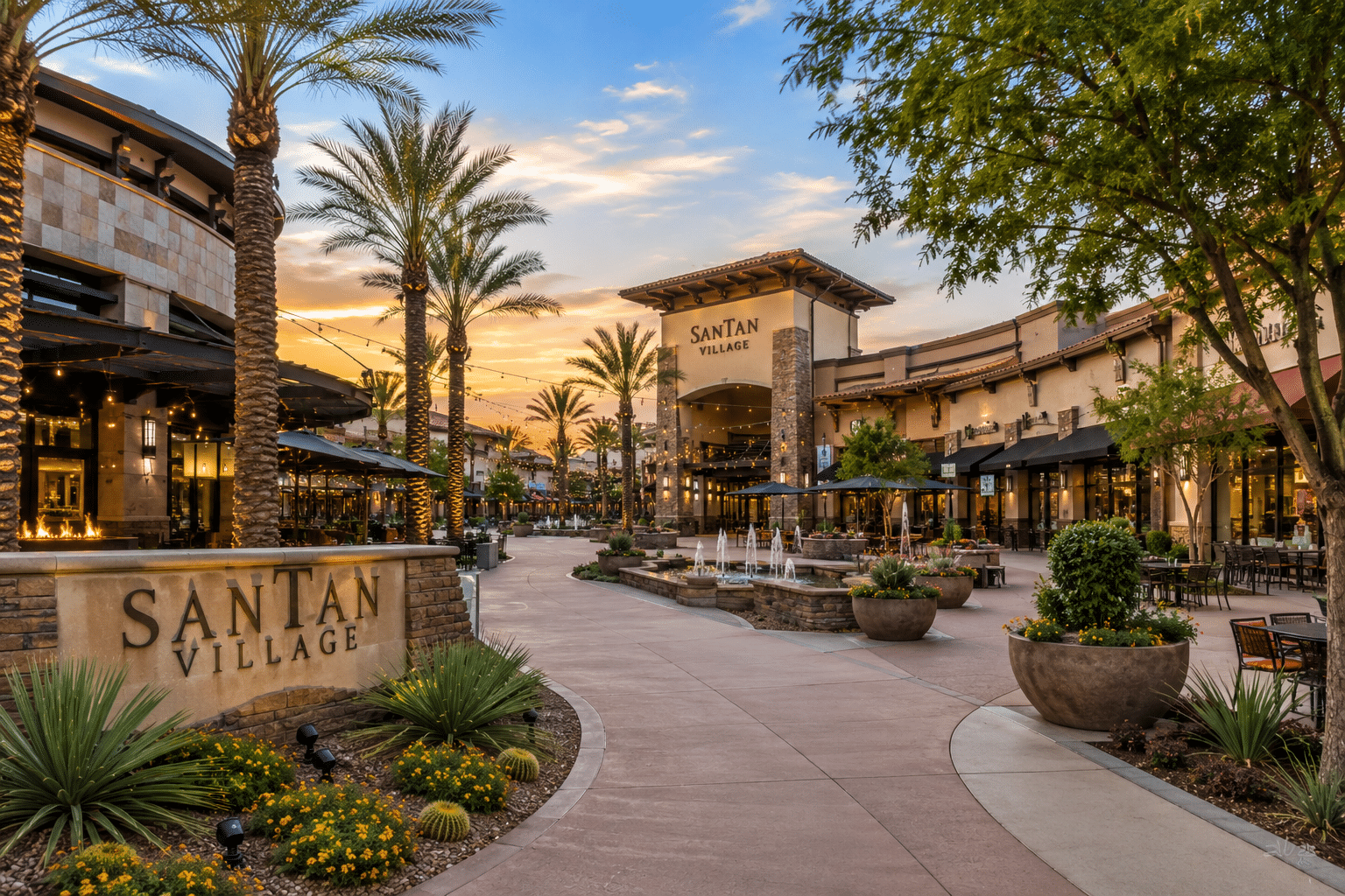 SanTan Village open-air shopping center Gilbert Arizona