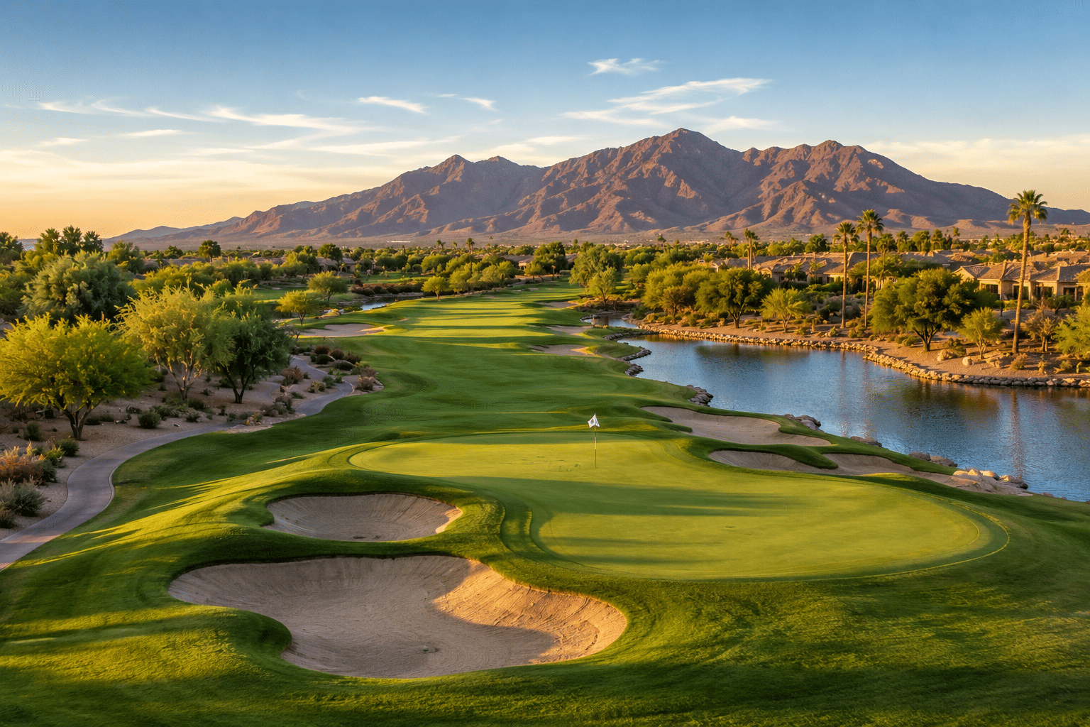 Power Ranch Golf Club championship course with San Tan Mountain views