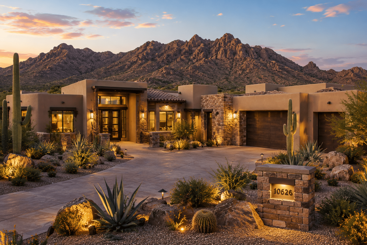 Legend Trail Estates custom home desert architecture Scottsdale AZ