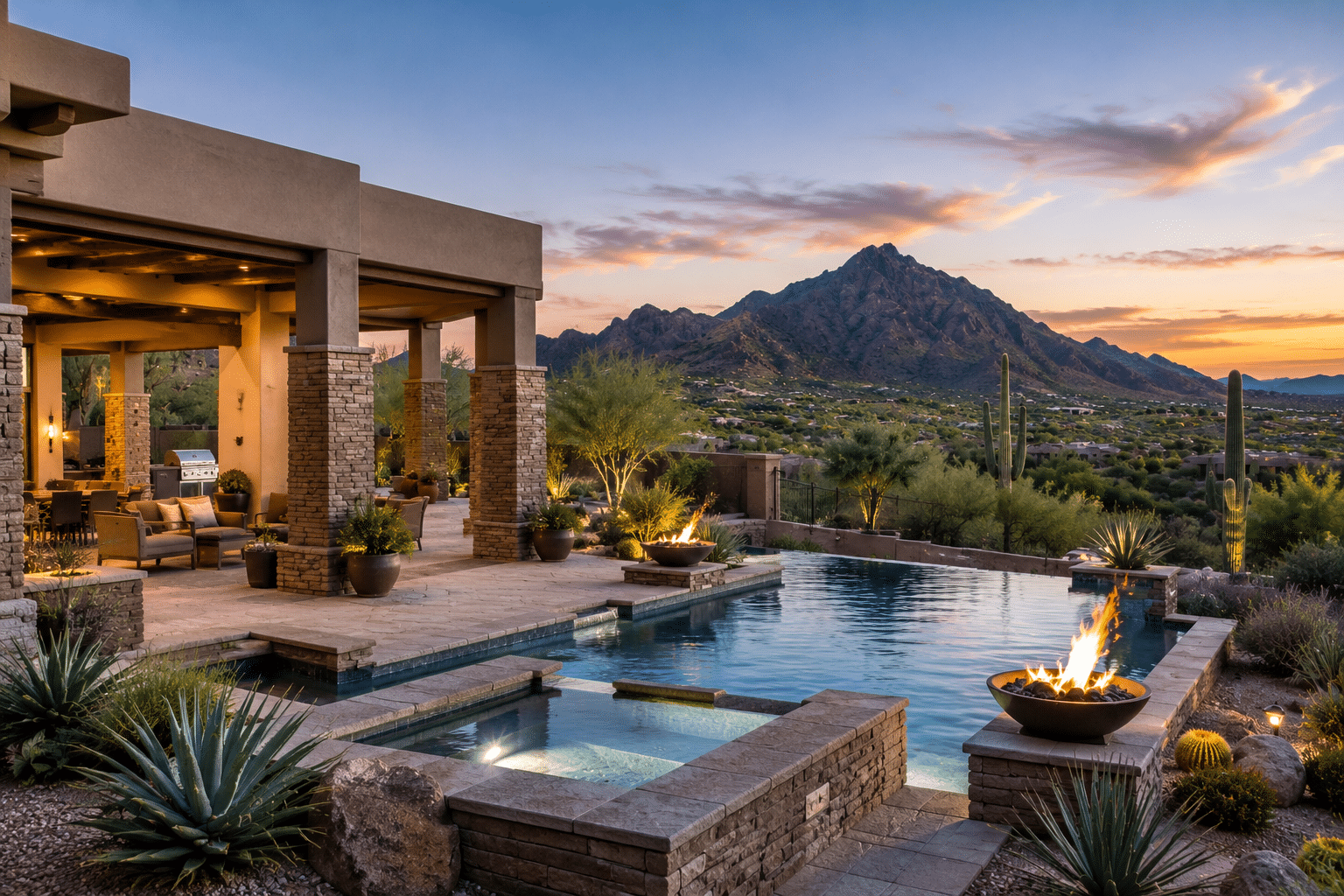 Lone Mountain real estate custom estate mountain view backyard
