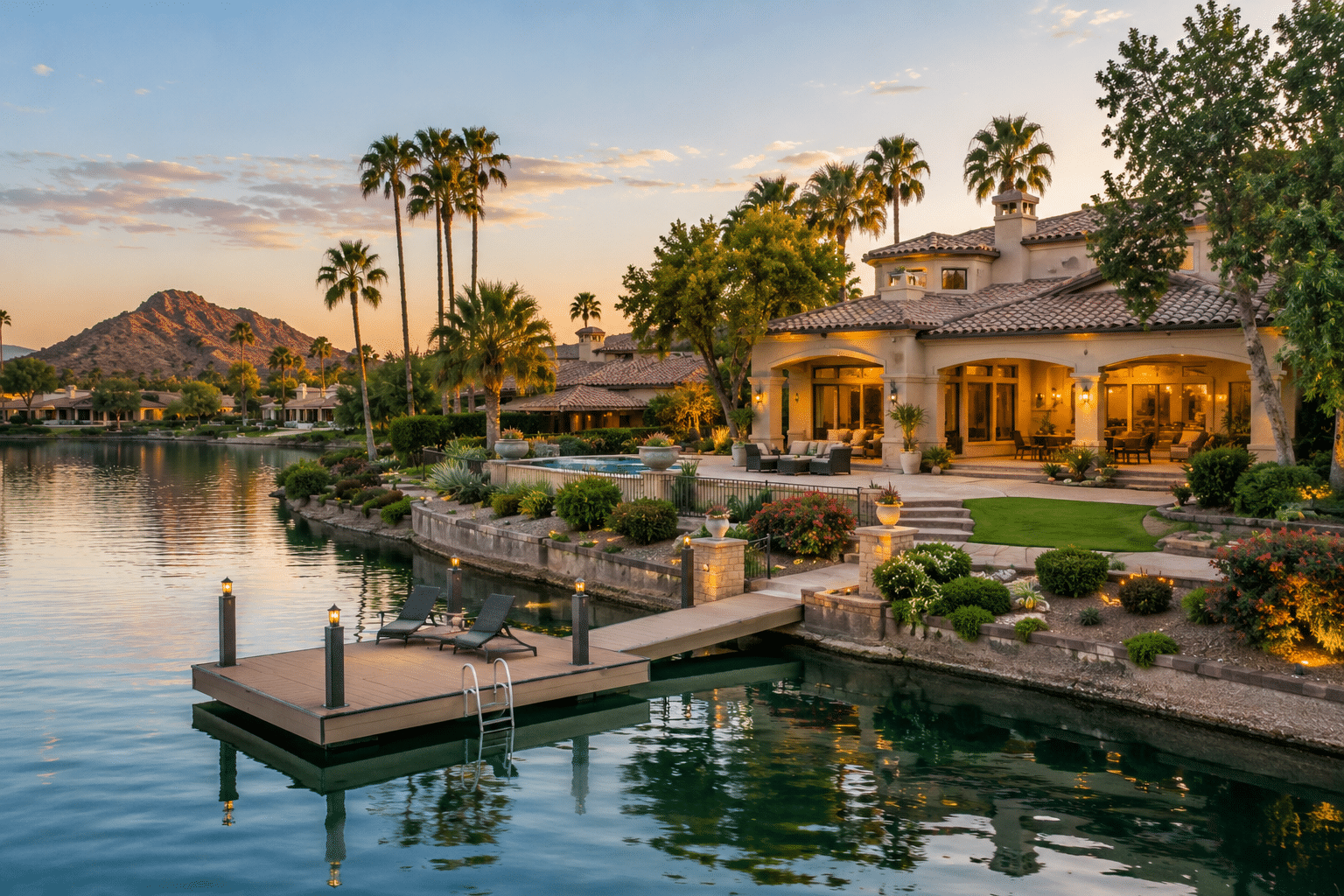 McCormick Ranch homes for sale lakefront estate with private dock