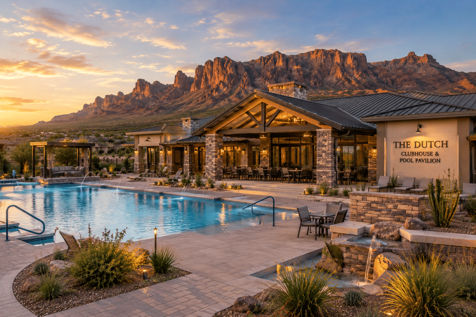 Superstition Vistas The Dutch clubhouse and pool amenity