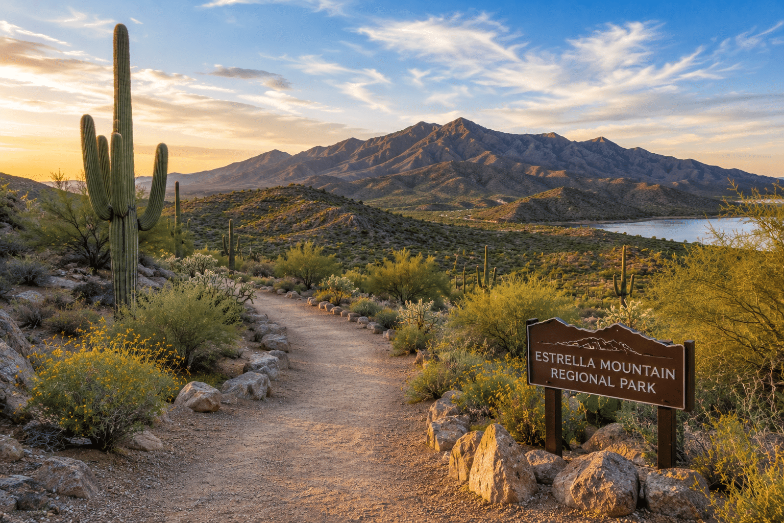 Estrella Mountain Regional Park hiking trail Avondale Goodyear AZ