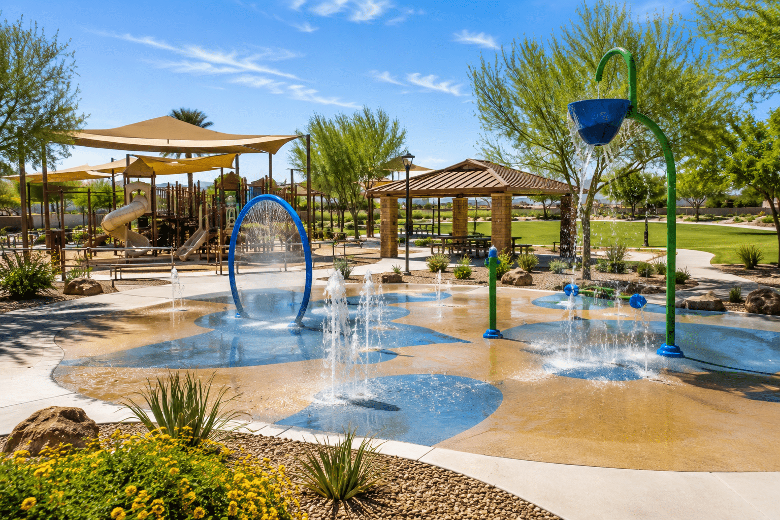 Avondale Friendship Park splash pad and playground