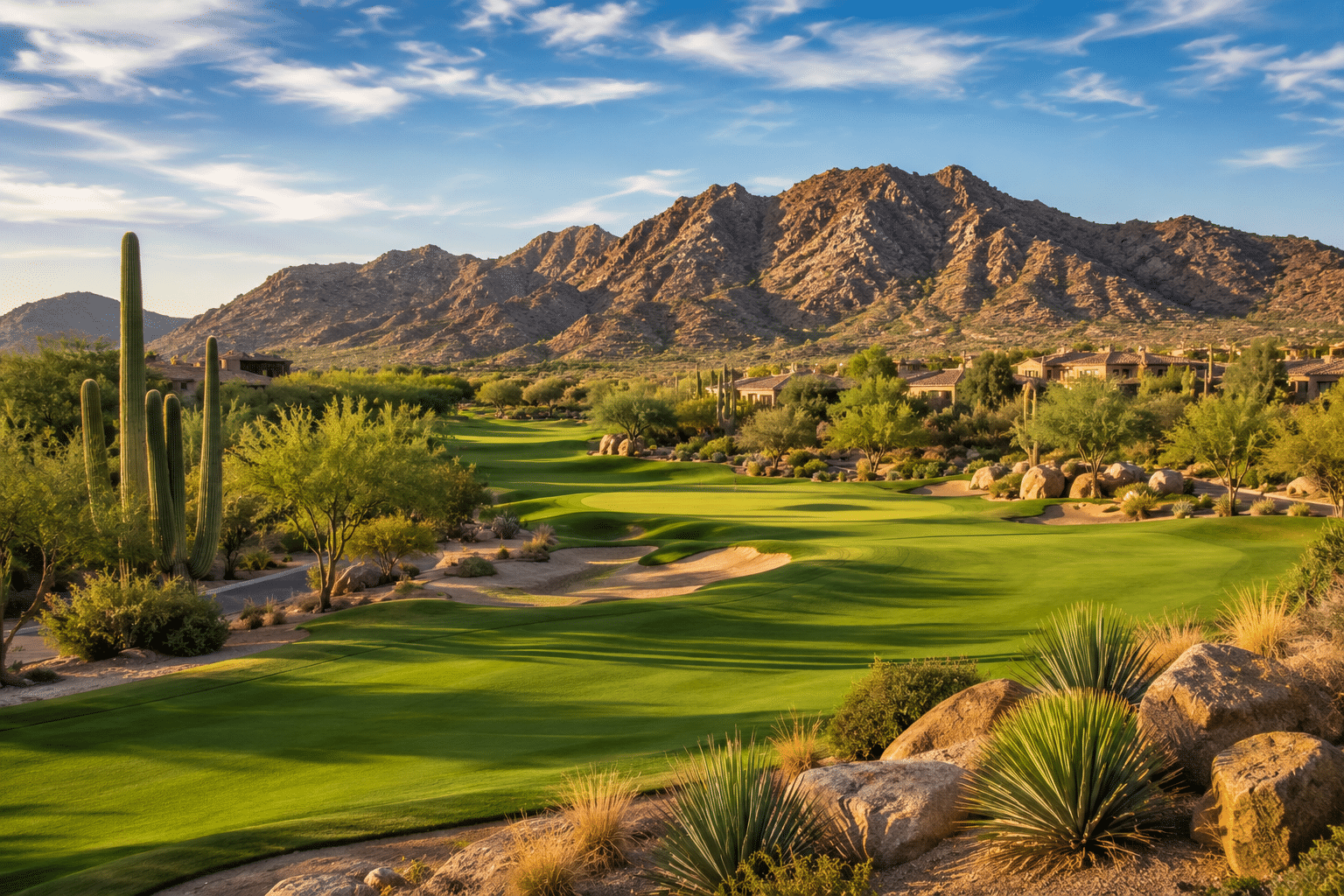 Eagle Mountain Golf Club fairway McDowell Mountains backdrop North Scottsdale