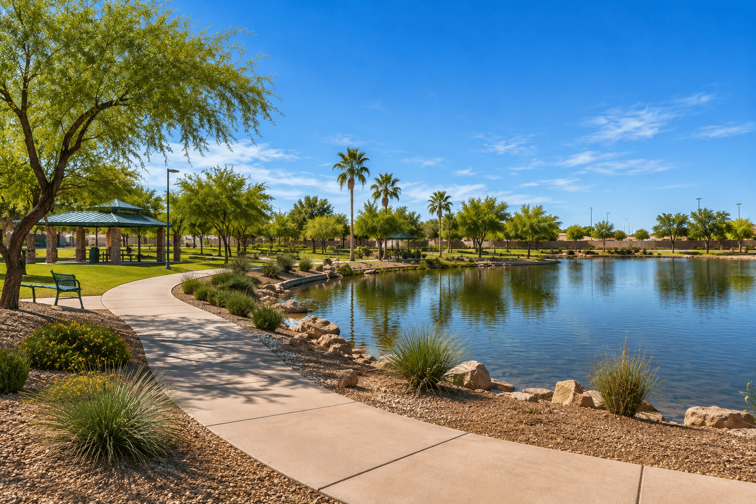 Friendship Park Avondale AZ fishing pond and walking trails