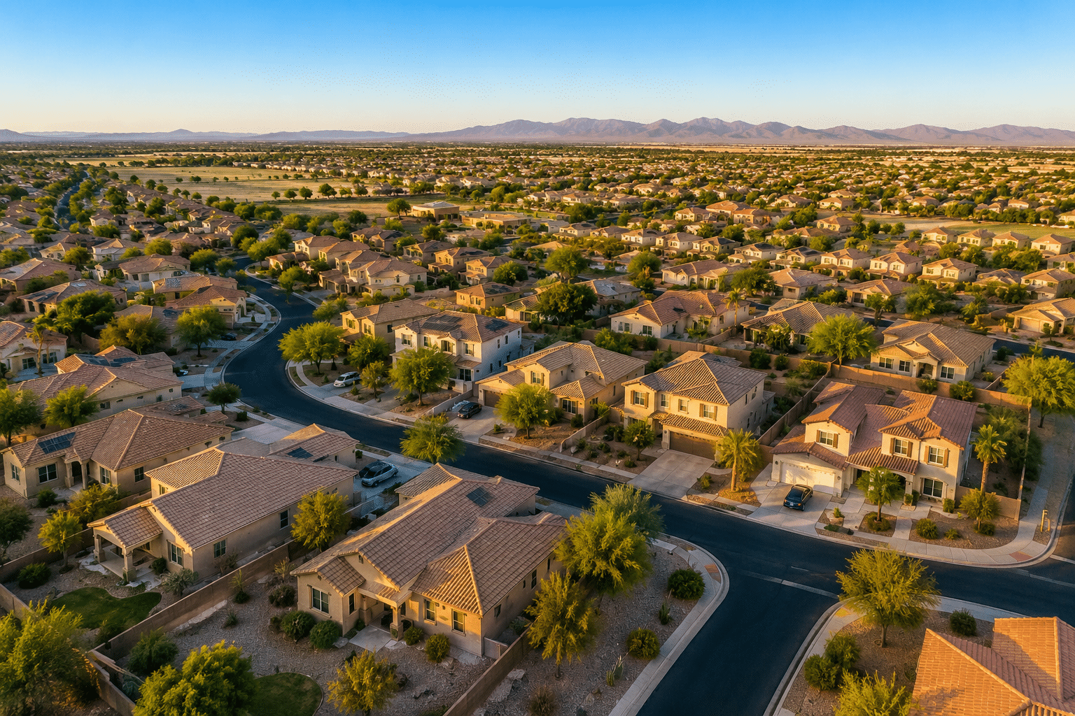 Durango Park Avondale AZ subdivision aerial neighborhood view