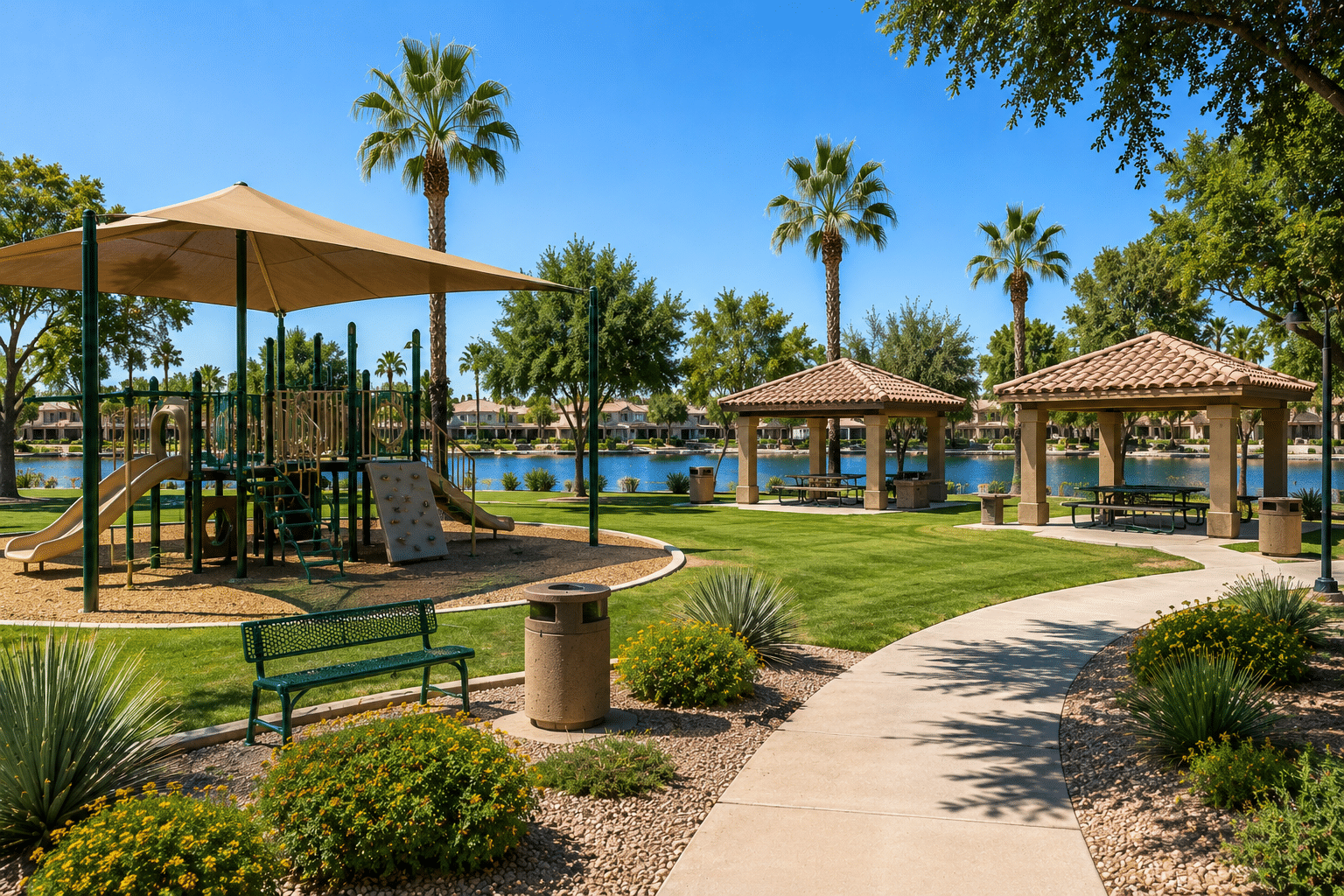 Kimberly Park Garden Lakes Avondale playground and ramadas
