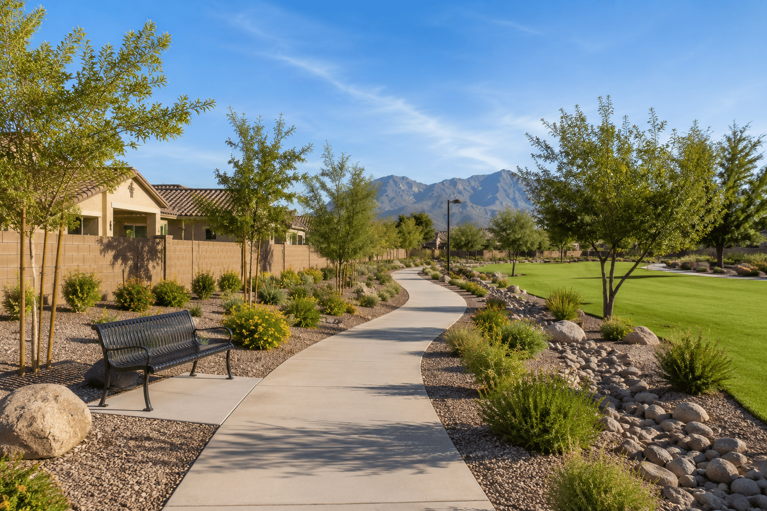 Encantada Estates Buckeye Arizona neighborhood greenbelt walking trail