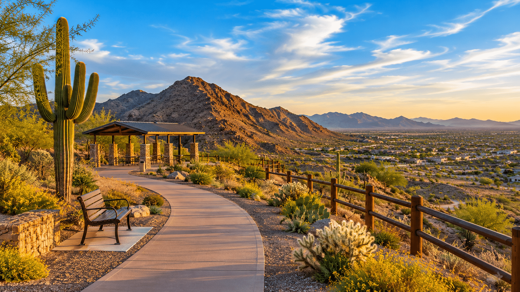 Skyline Regional Park desert hiking trails free entry Buckeye Arizona