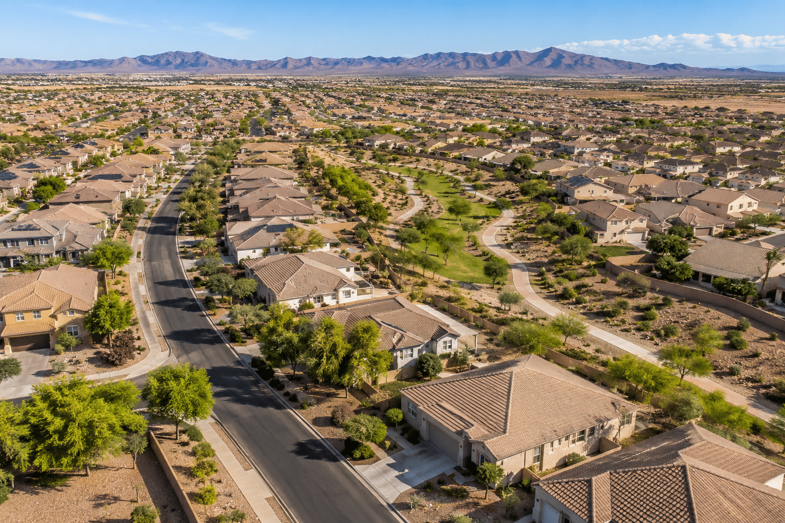 Del Rio Ranch Avondale AZ single-family homes aerial view
