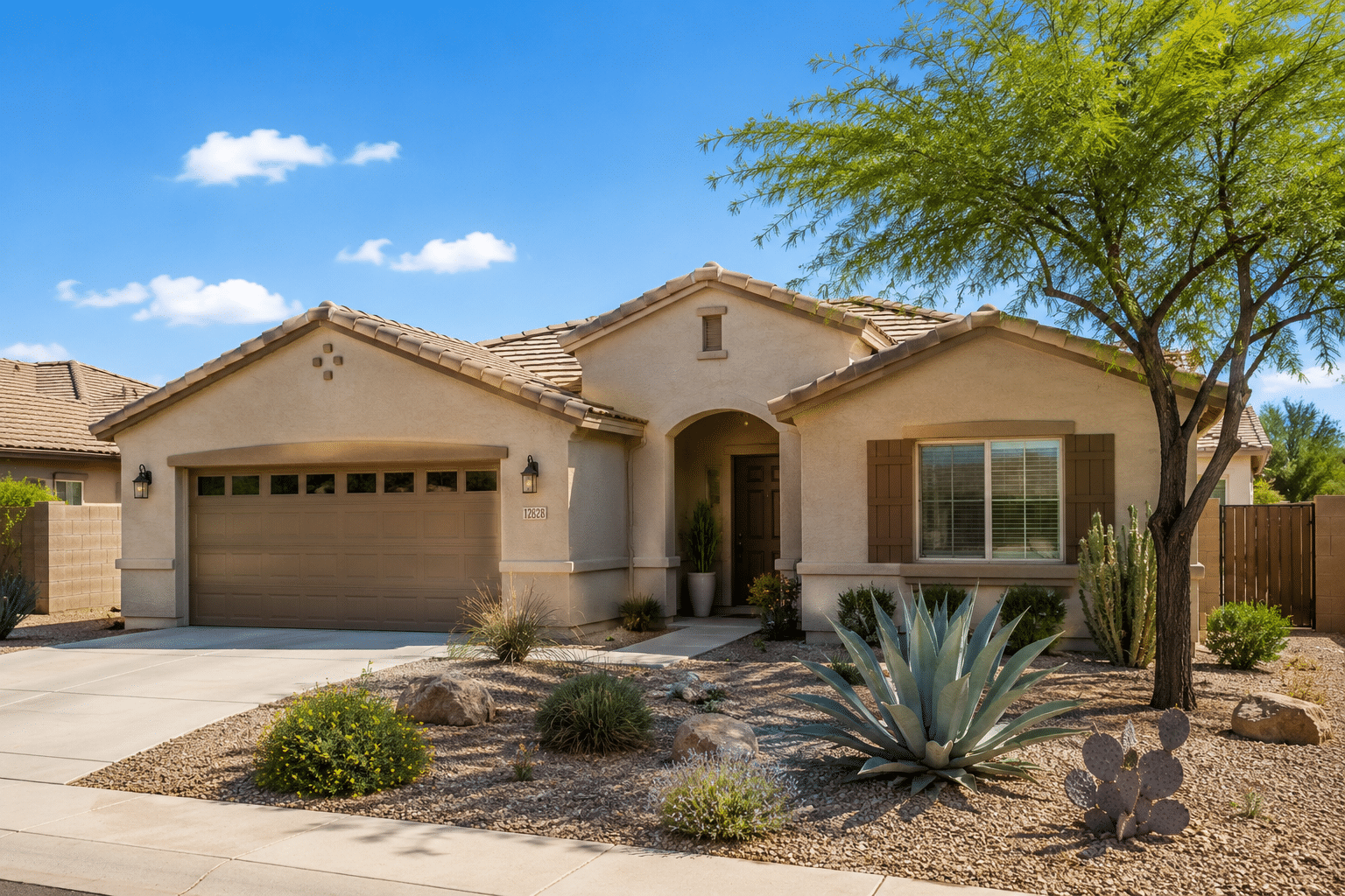 Donatela Avondale homes for sale stucco ranch style exterior