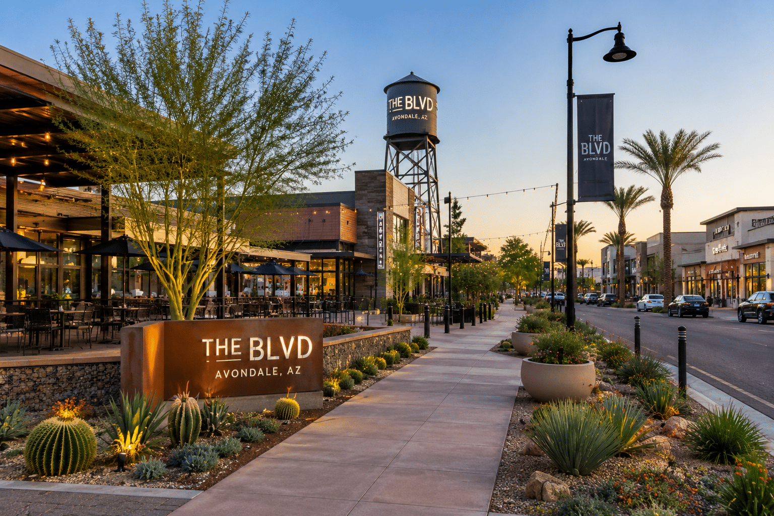 The BLVD mixed-use district Avondale AZ near Donatela community