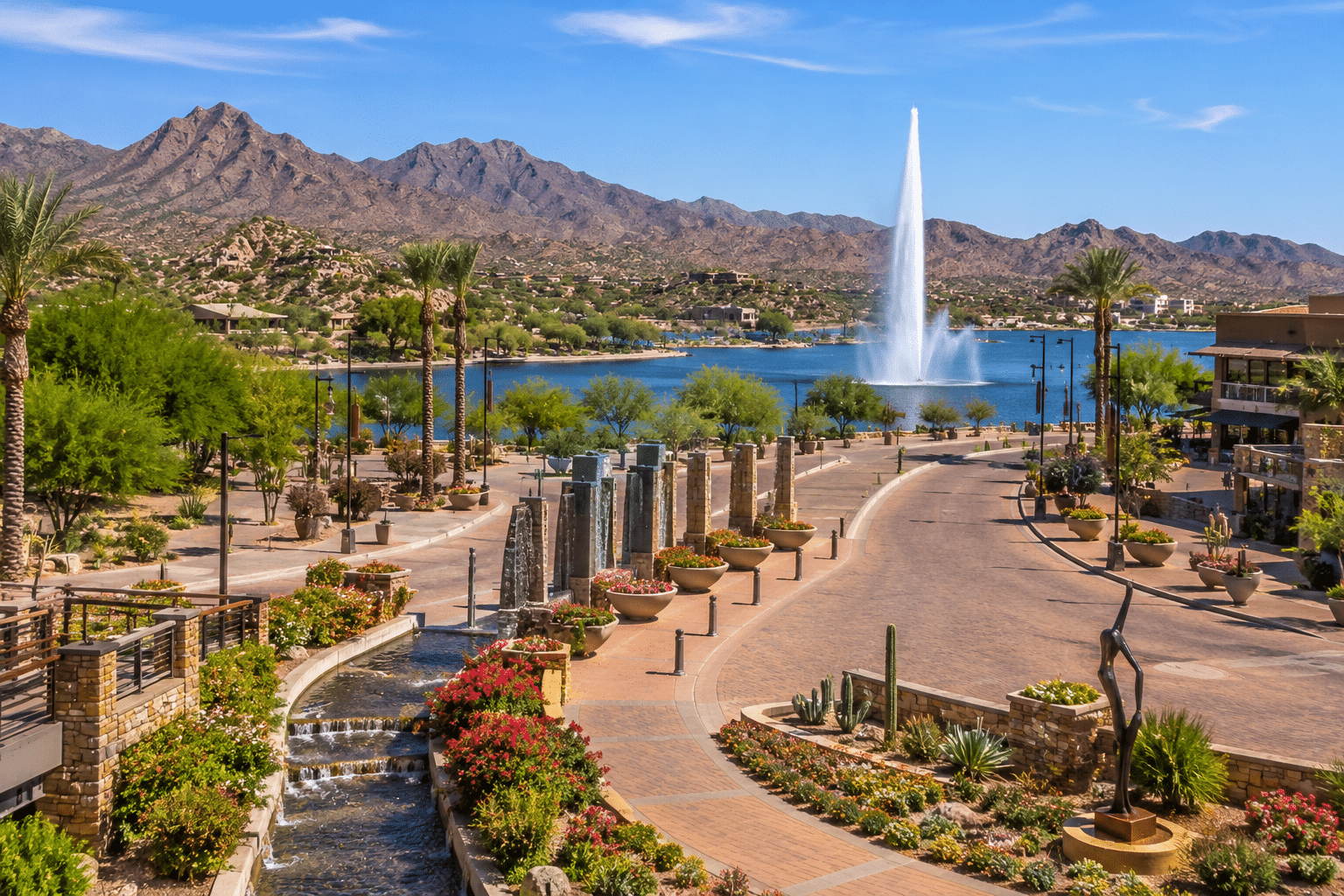 Fountain Park Avenue of the Fountains near Eagle Mountain Fountain Hills community