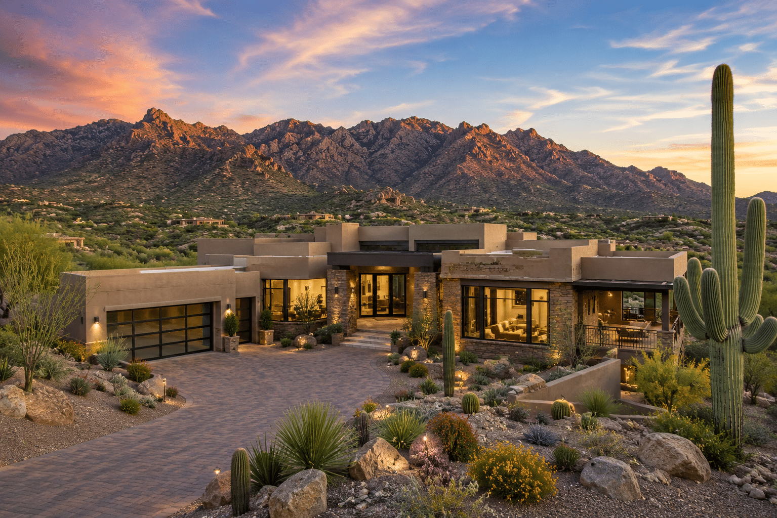 Eagles Nest Fountain Hills custom desert modern estate McDowell Mountains view