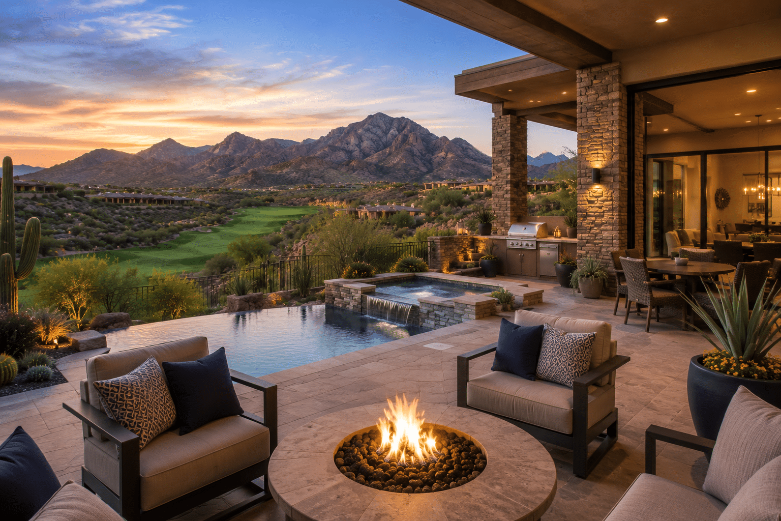 FireRock Country Club Fountain Hills mountain view luxury home outdoor living