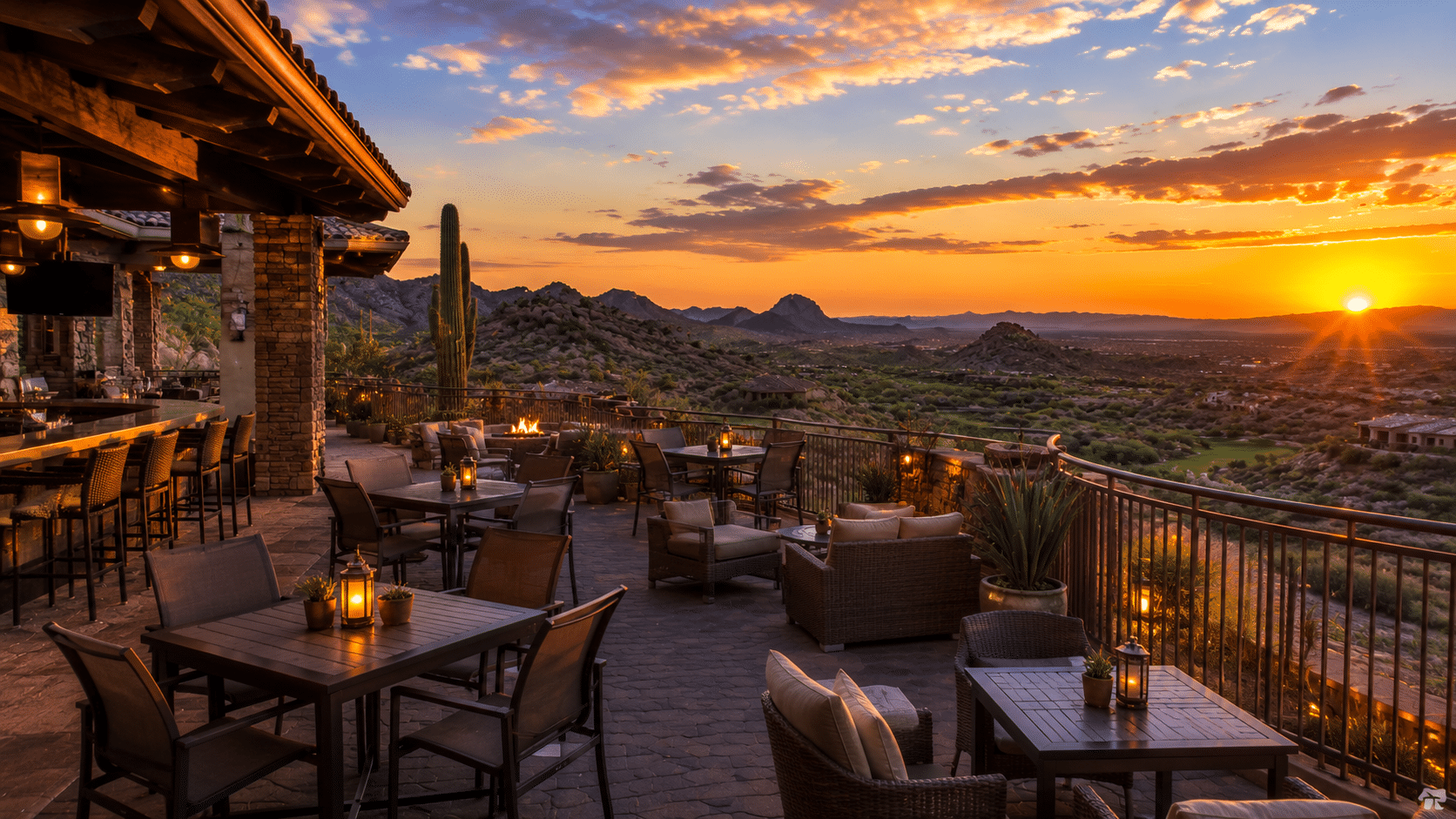 SunRidge Canyon Wicked Six Bar and Grill patio sunset Fountain Hills