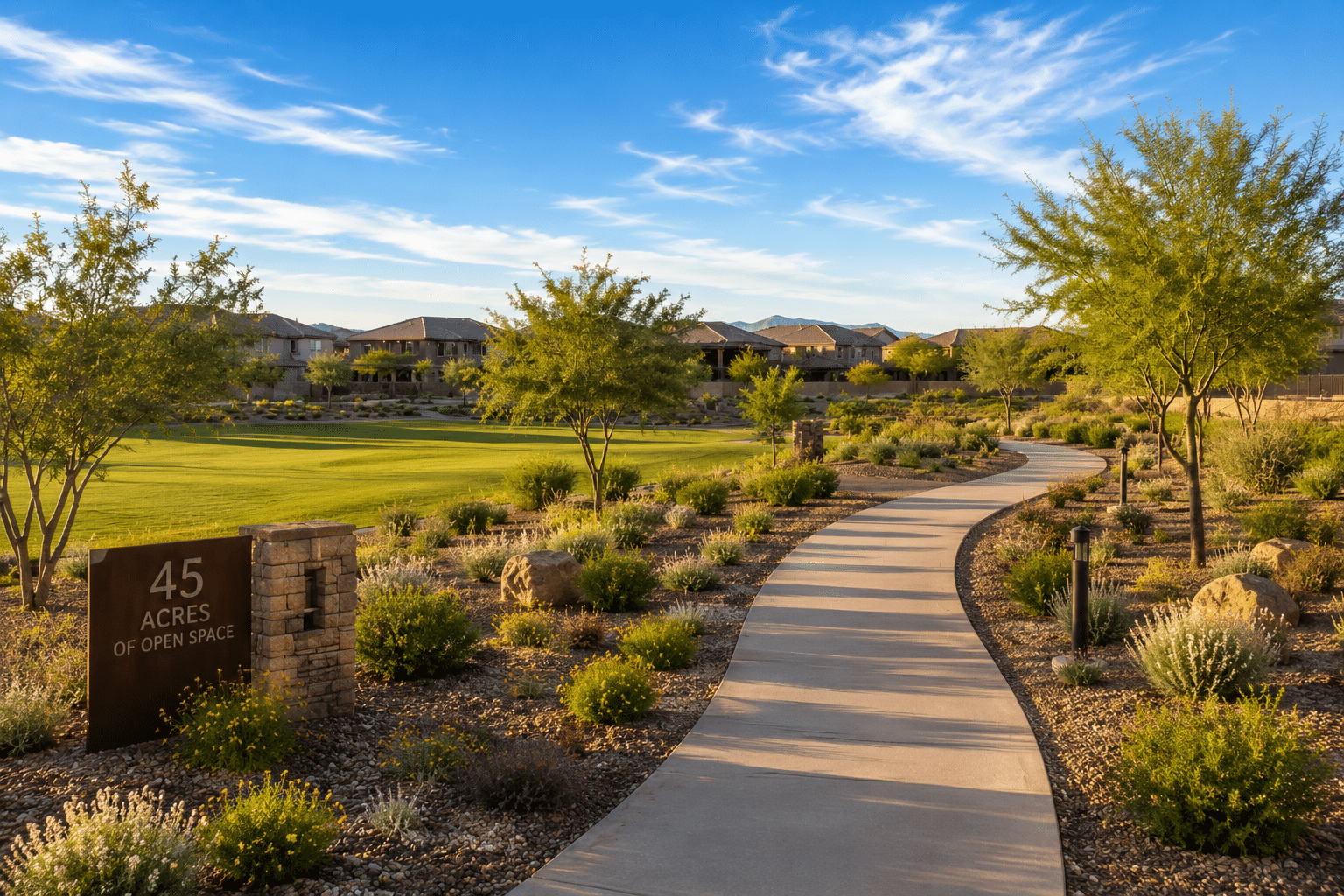 Citrus Park Goodyear AZ walking path open space 45 acres