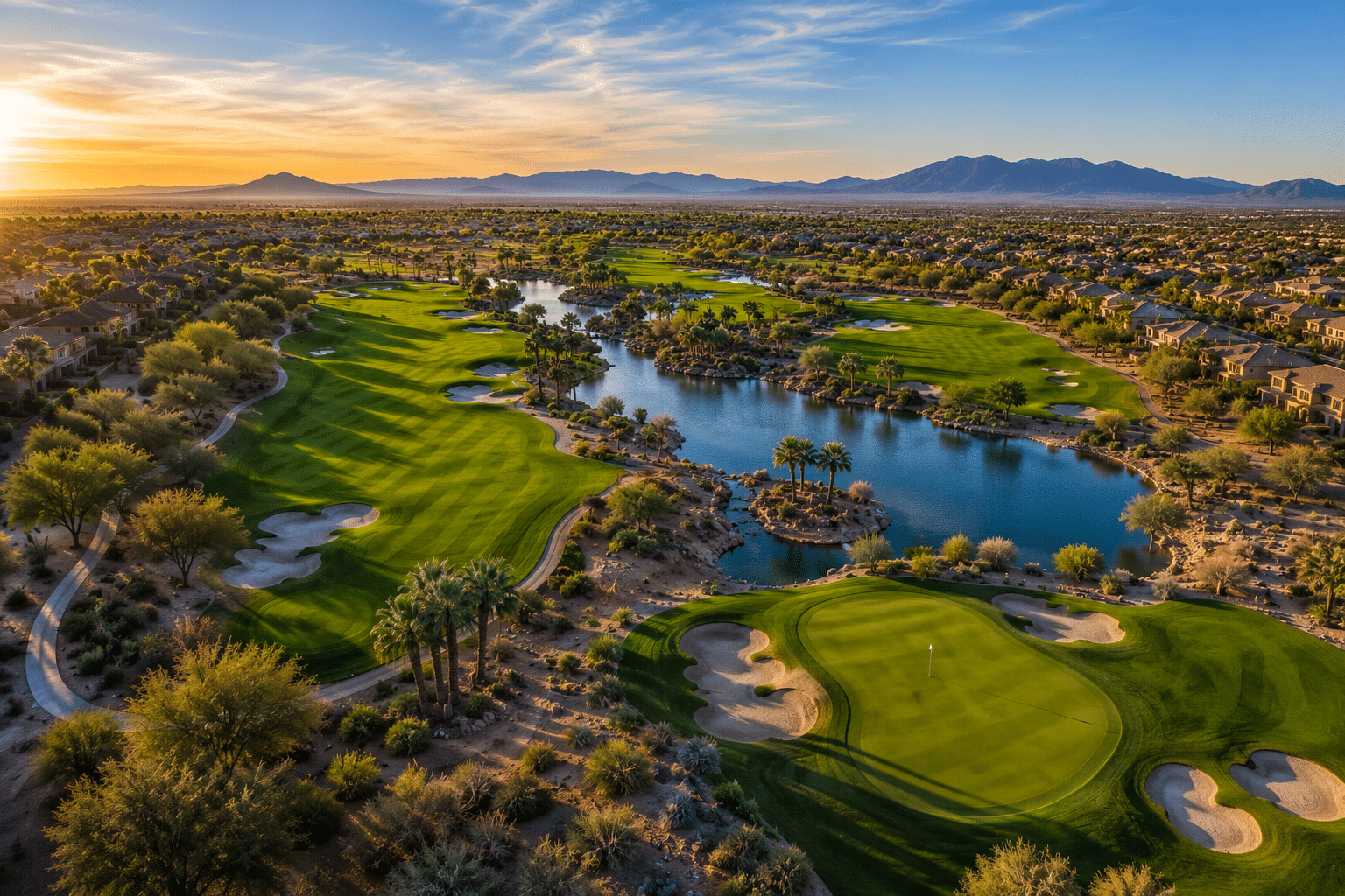 Palm Valley Golf Club Arthur Hills championship course aerial view Goodyear AZ