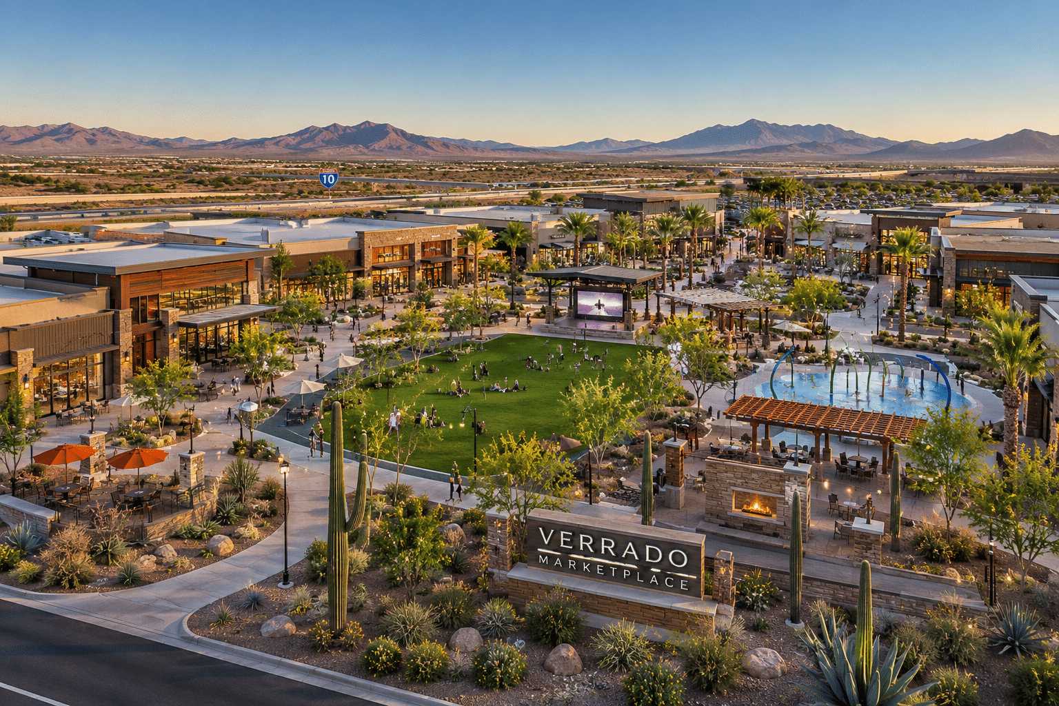 Verrado Marketplace rendering Buckeye AZ new shopping center I-10