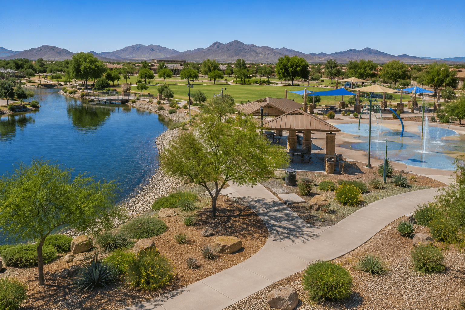 Sundance Park fishing lake splash pad Buckeye Arizona