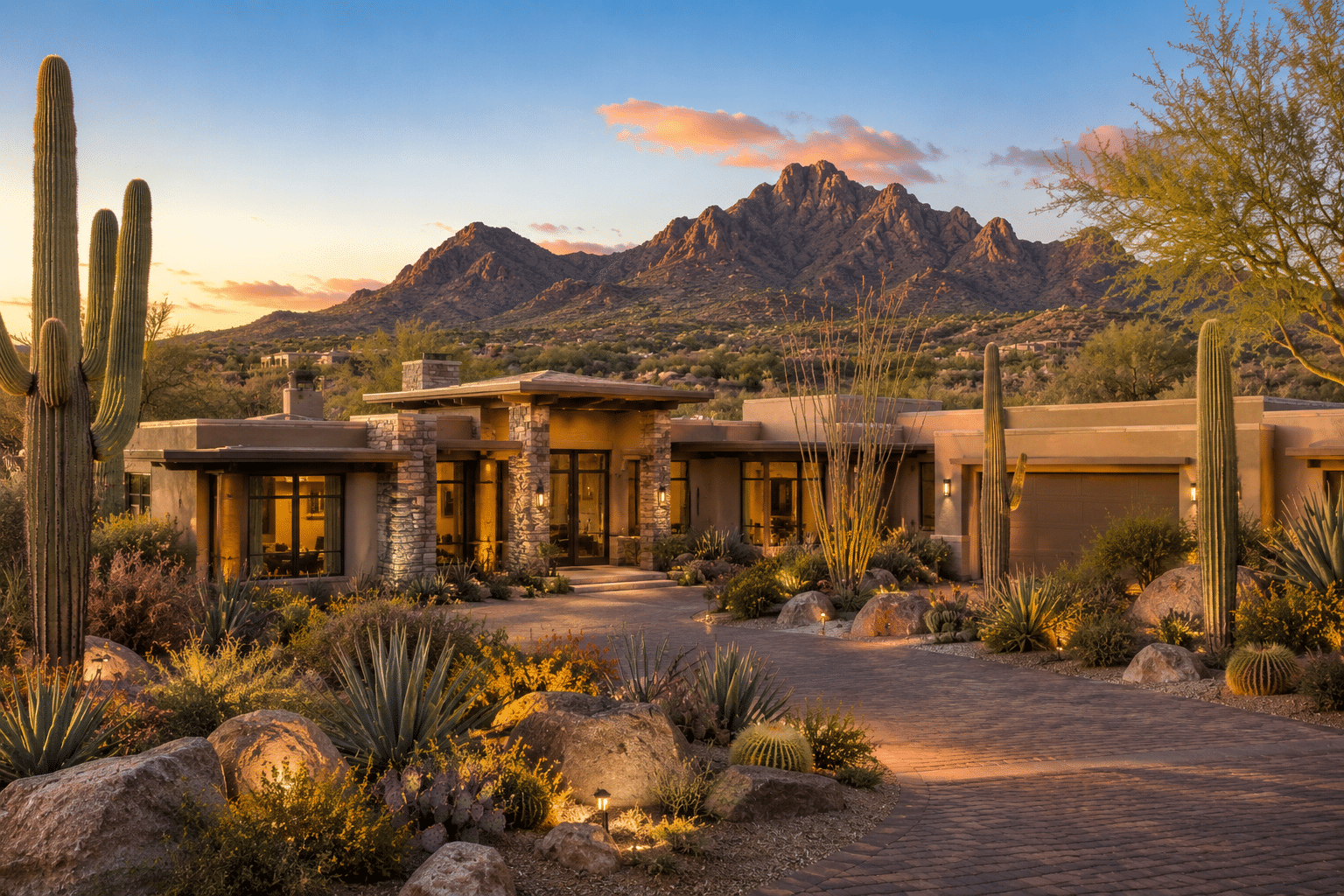 Crossings at Carefree custom home with Black Mountain views Carefree AZ