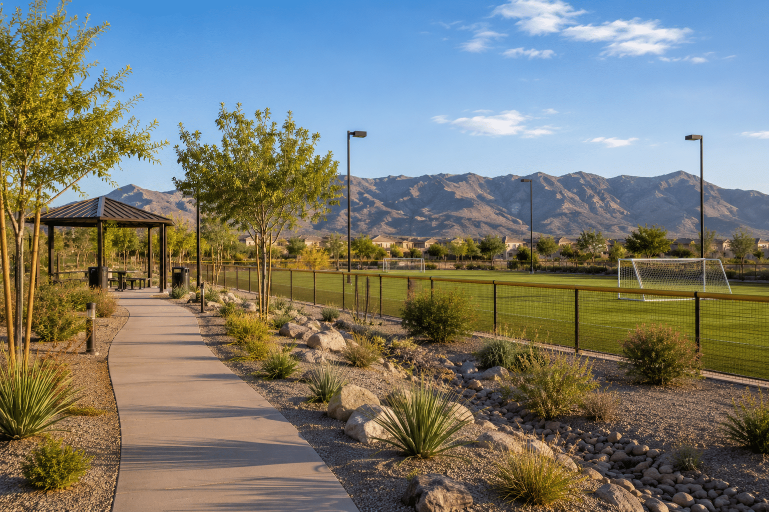Canyon Views Litchfield Park community soccer field and walking trails