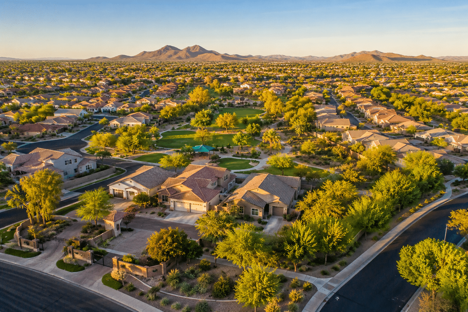 Wigwam Creek Litchfield Park master-planned community aerial view