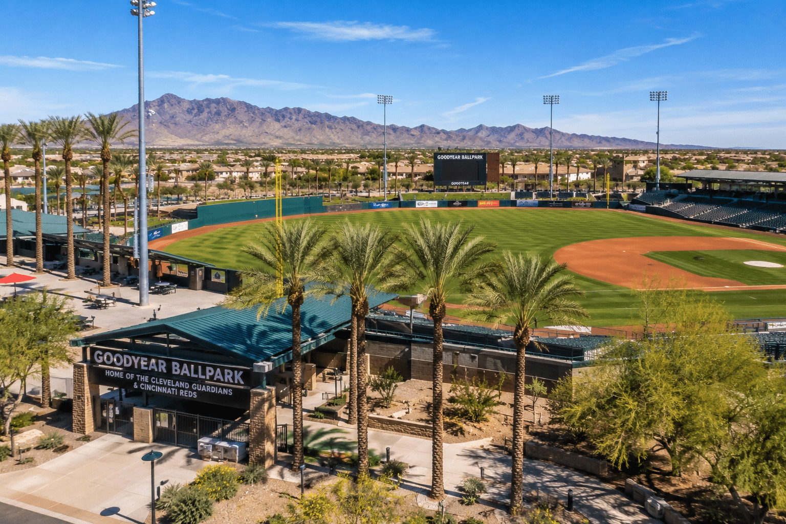 El Cidro community amenities sand volleyball court and ramadas Goodyear