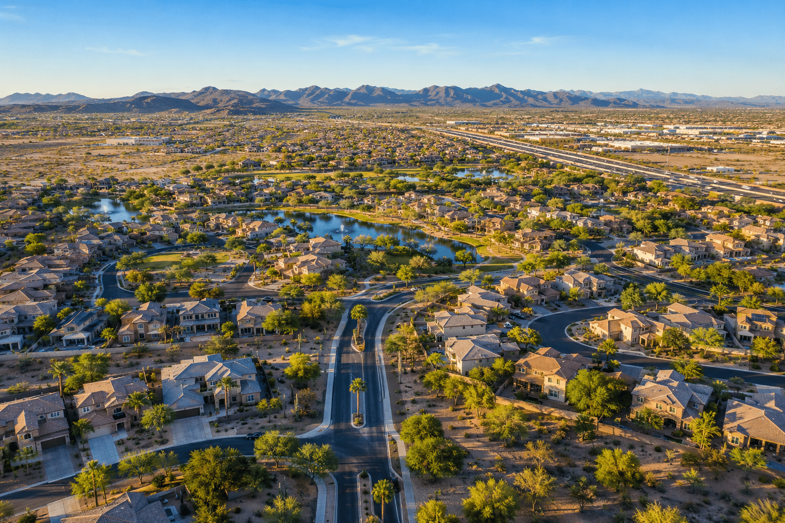 Canyon Trails Goodyear AZ master-planned community aerial view