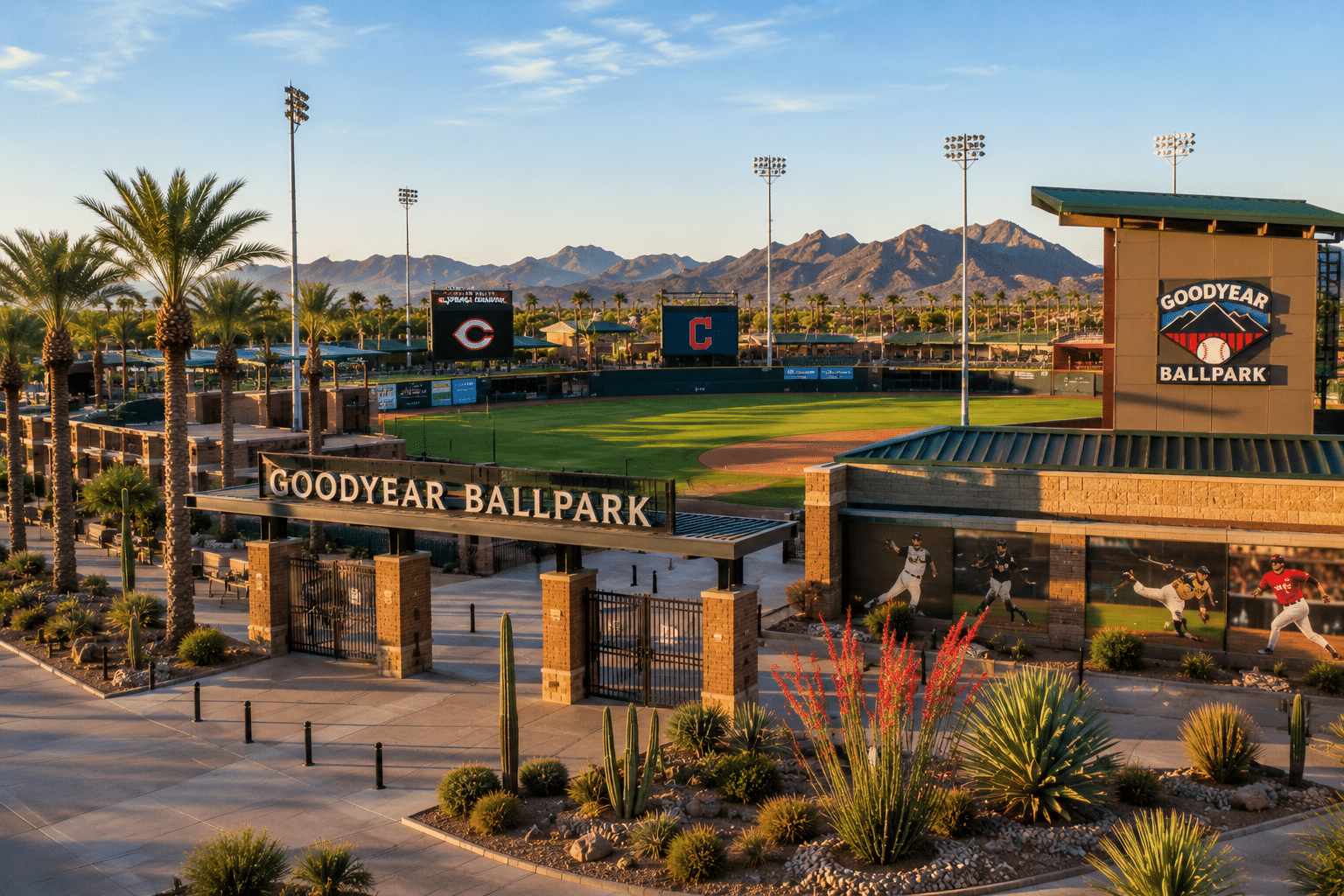 Goodyear Ballpark spring training Cincinnati Reds Cleveland Guardians West Valley