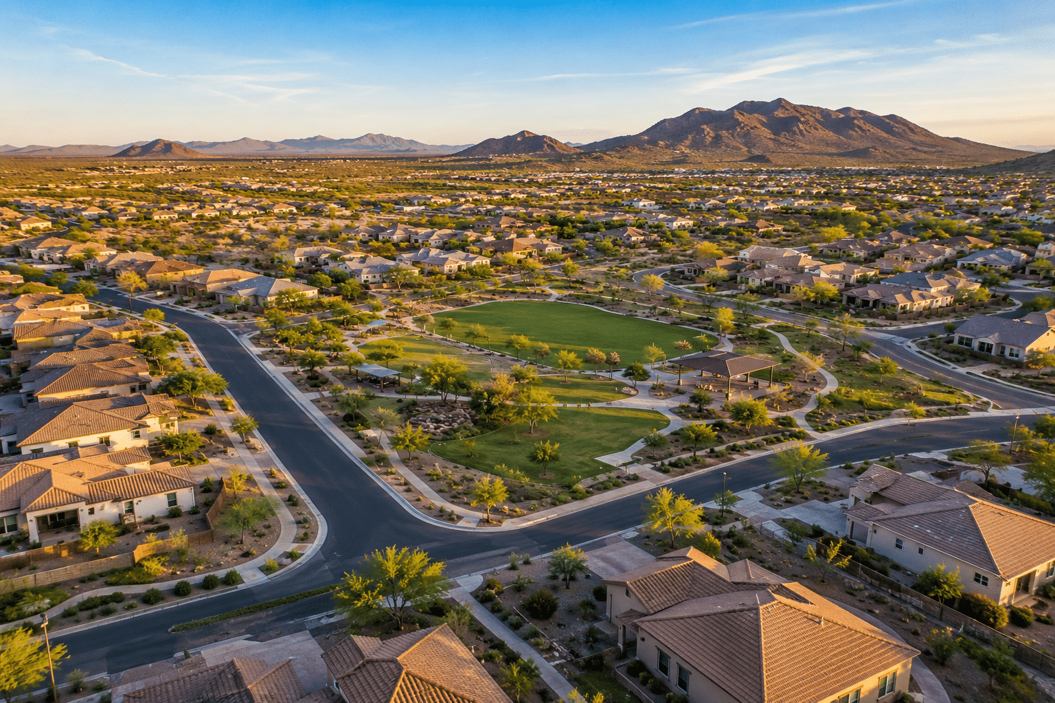 Las Ventanas Goodyear AZ master-planned community aerial view
