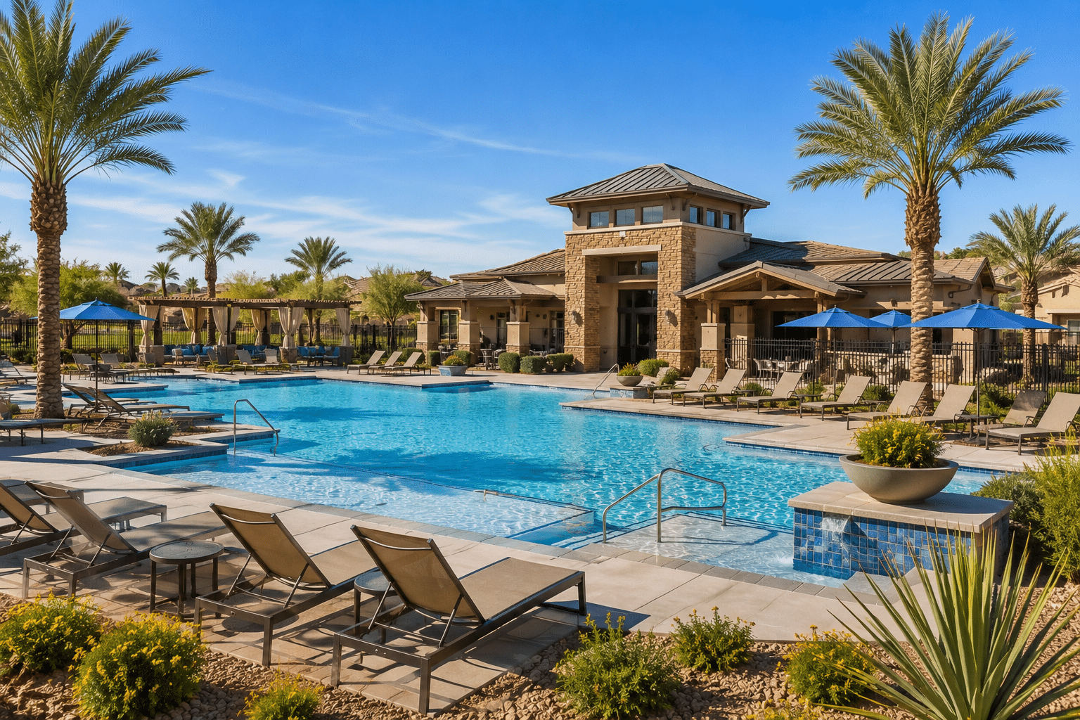 Paloma Creek community resort-style pool and clubhouse